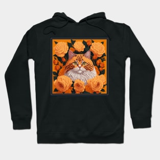 Ragamuffin cat. Style vector (yellow version ragamuffin cat) Hoodie